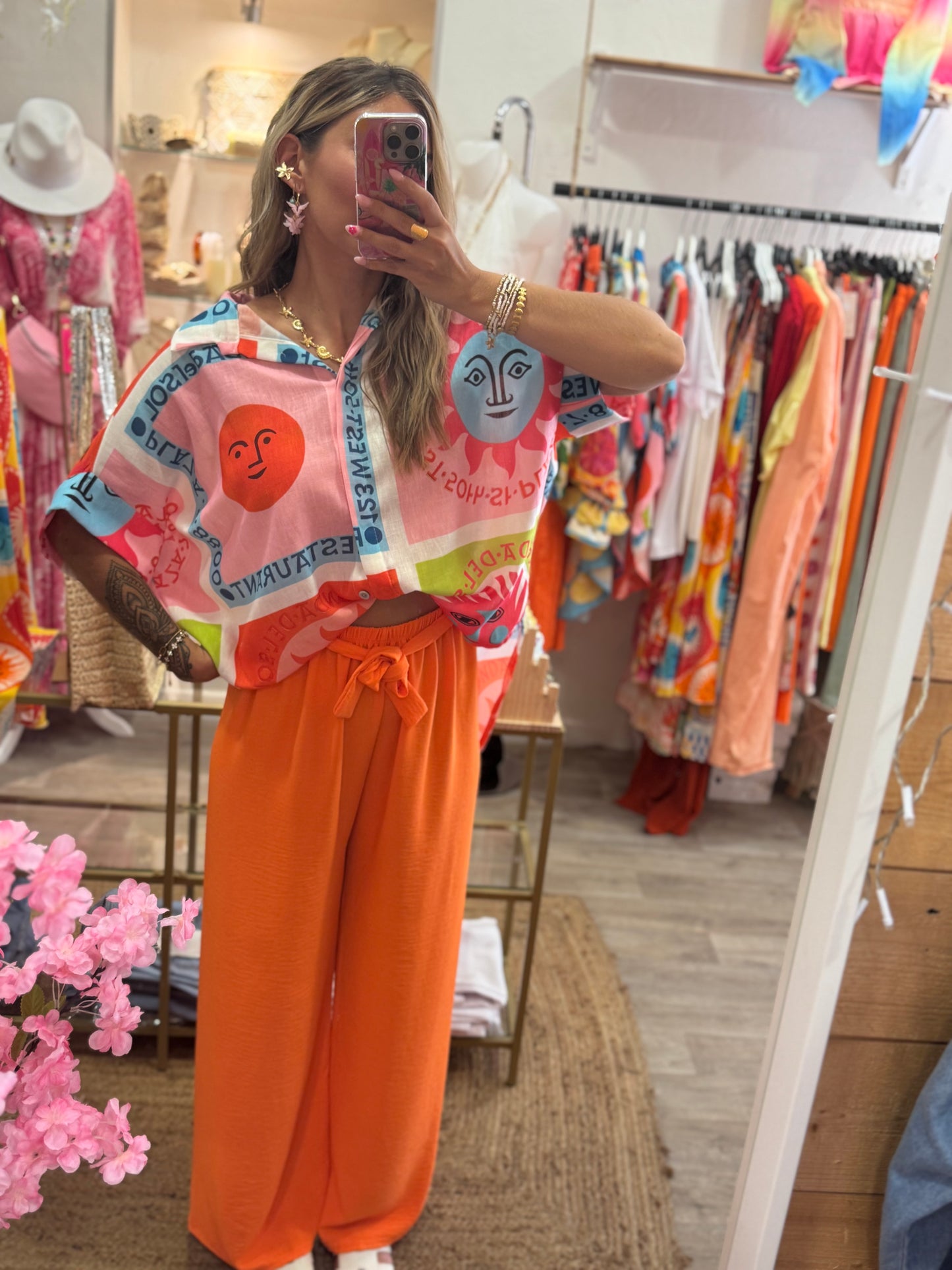 PANTALON FLUIDE MAÉ - ORANGE