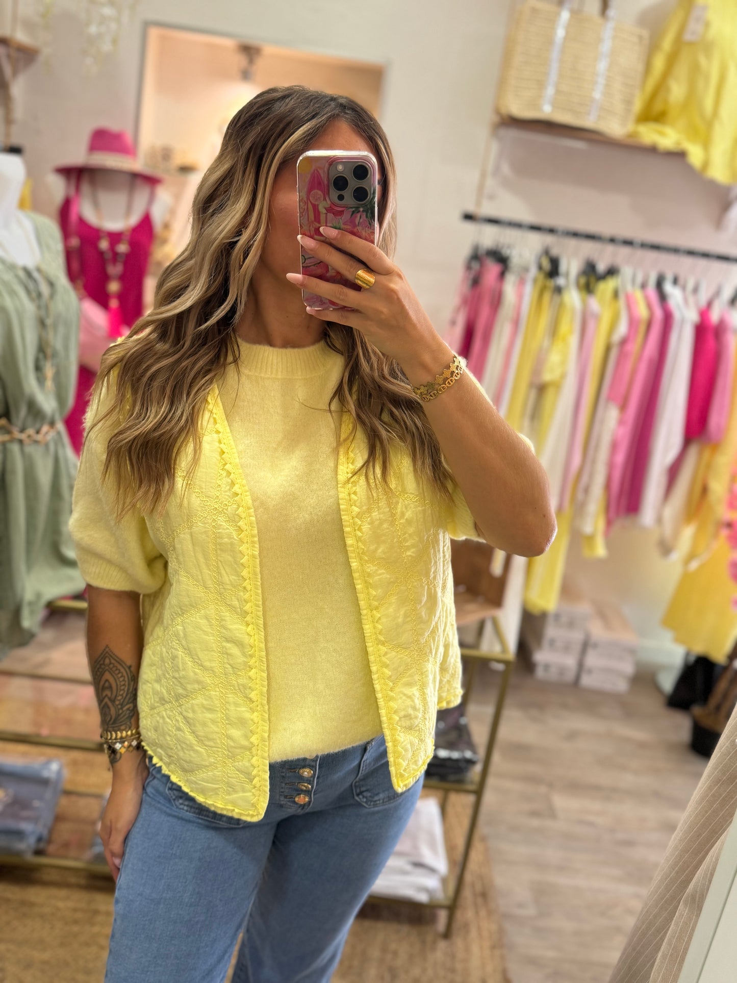 GILET SANS MANCHES GDC - LOVANA - JAUNE