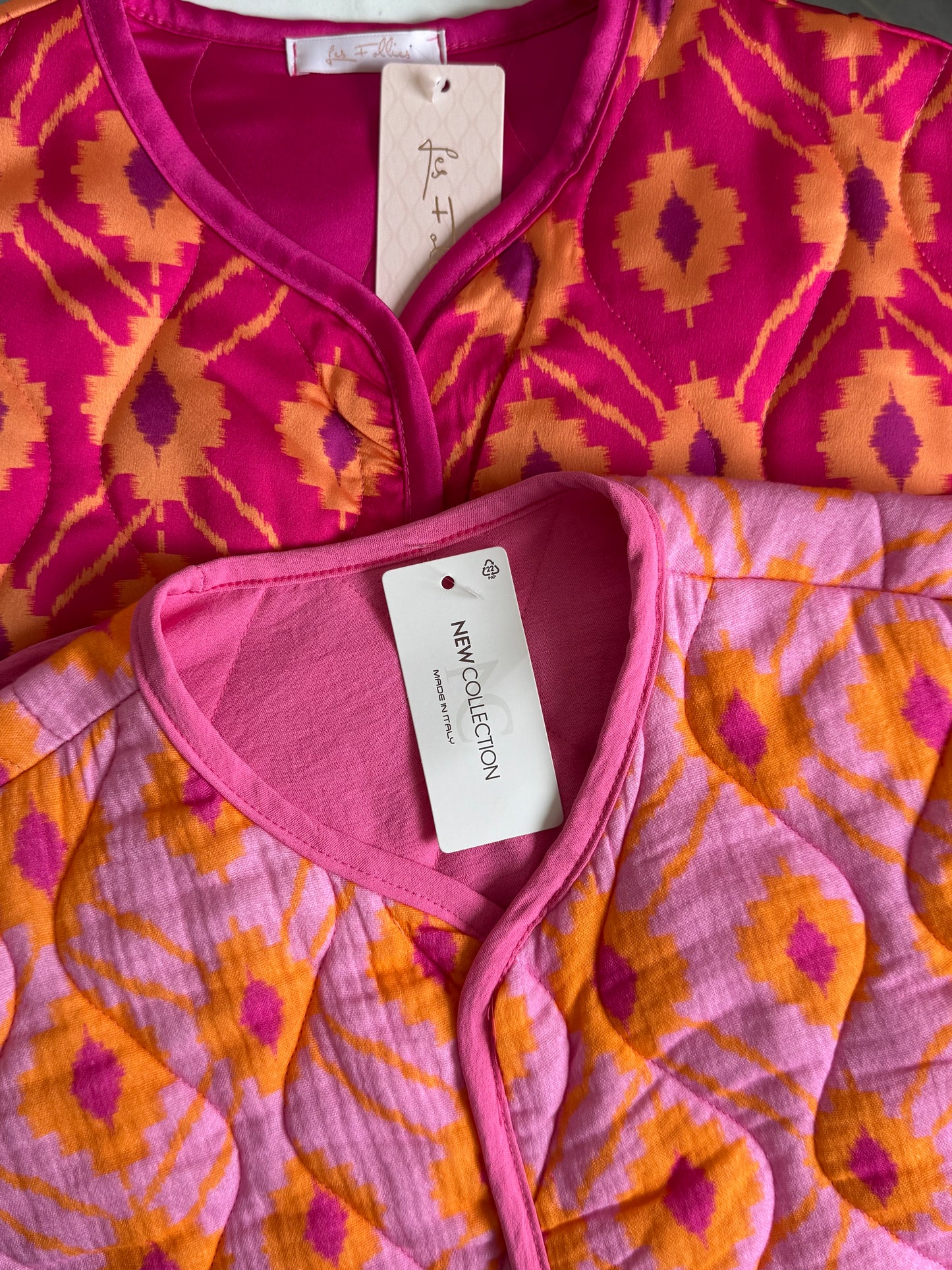 GILET SANS MANCHES AZTÈQUE ROSE ORANGE