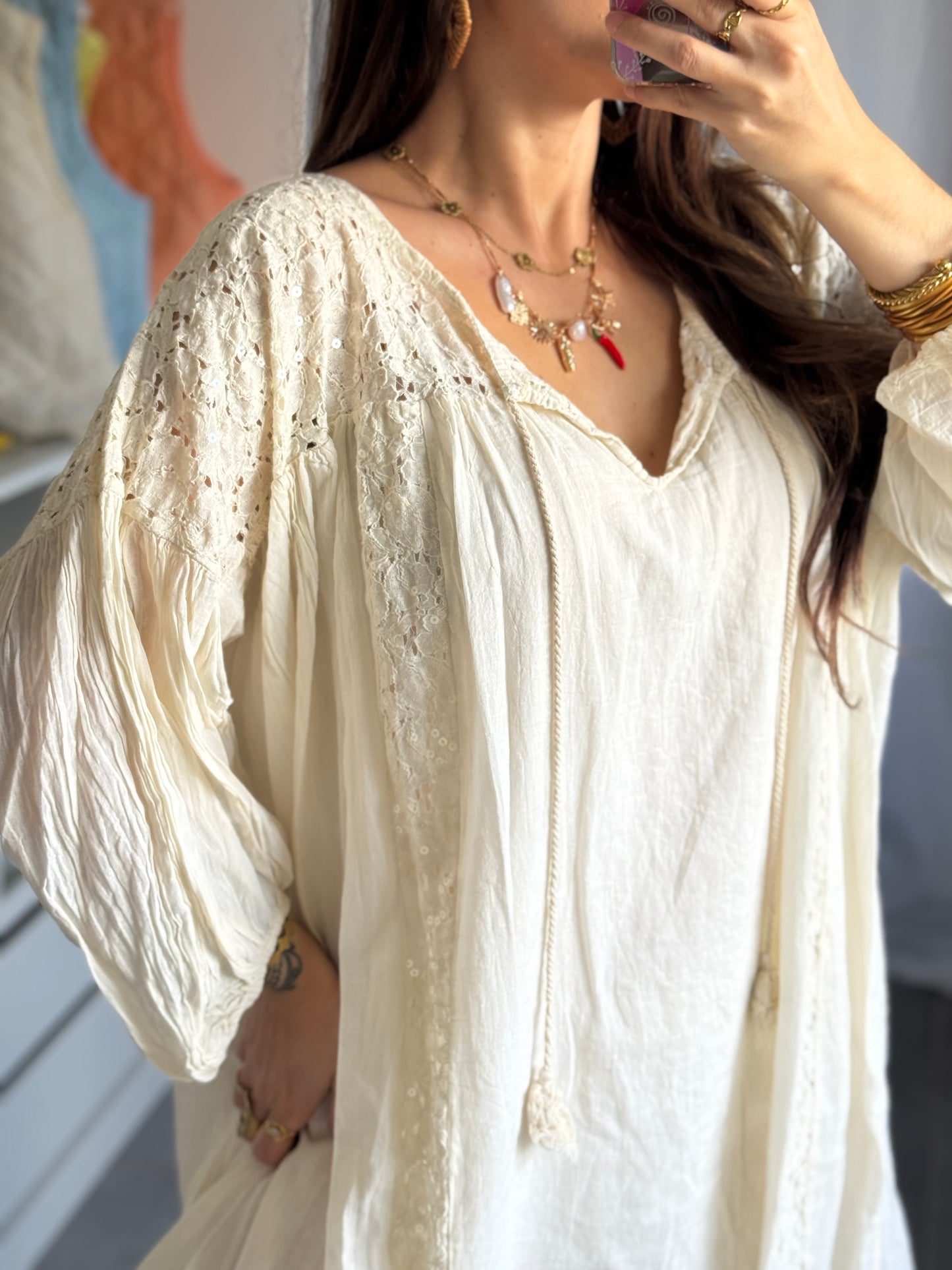 ROBE LILLY - BEIGE