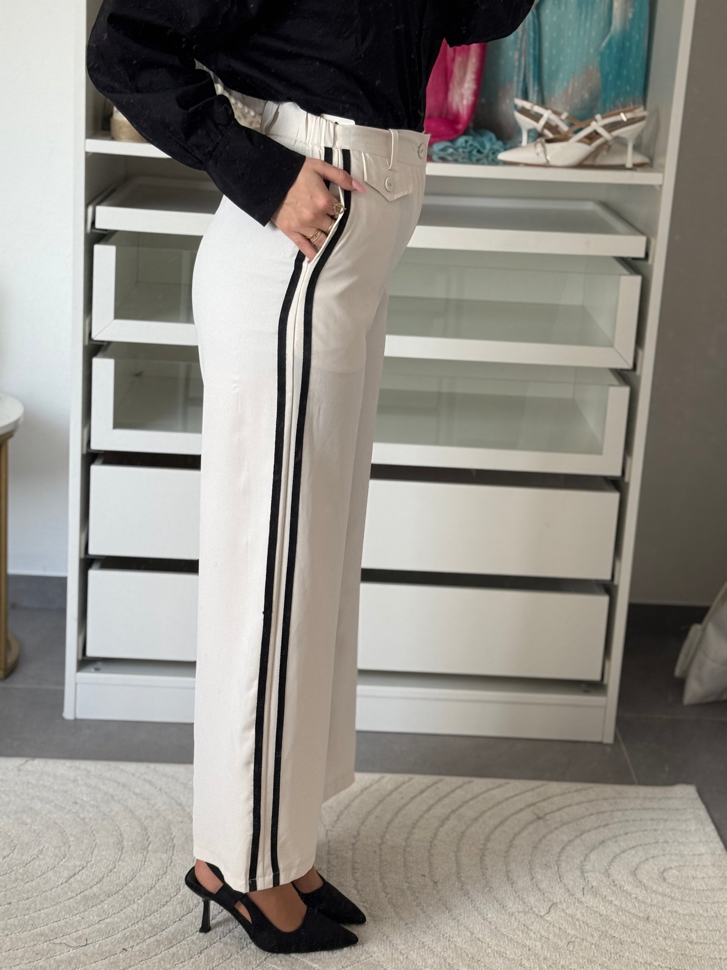 PANTALON BANDE NOIRE
