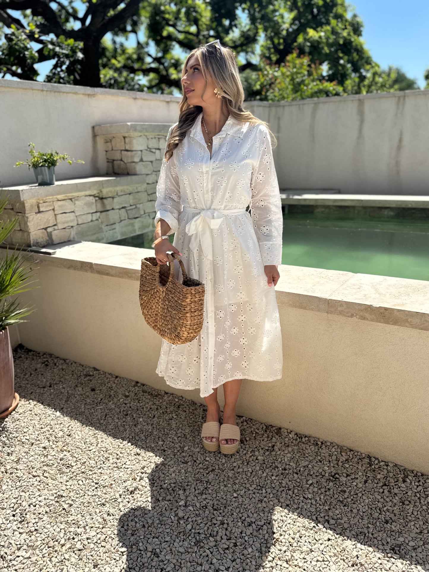 ROBE CÉLESTA - BRODERIE DENTELLE