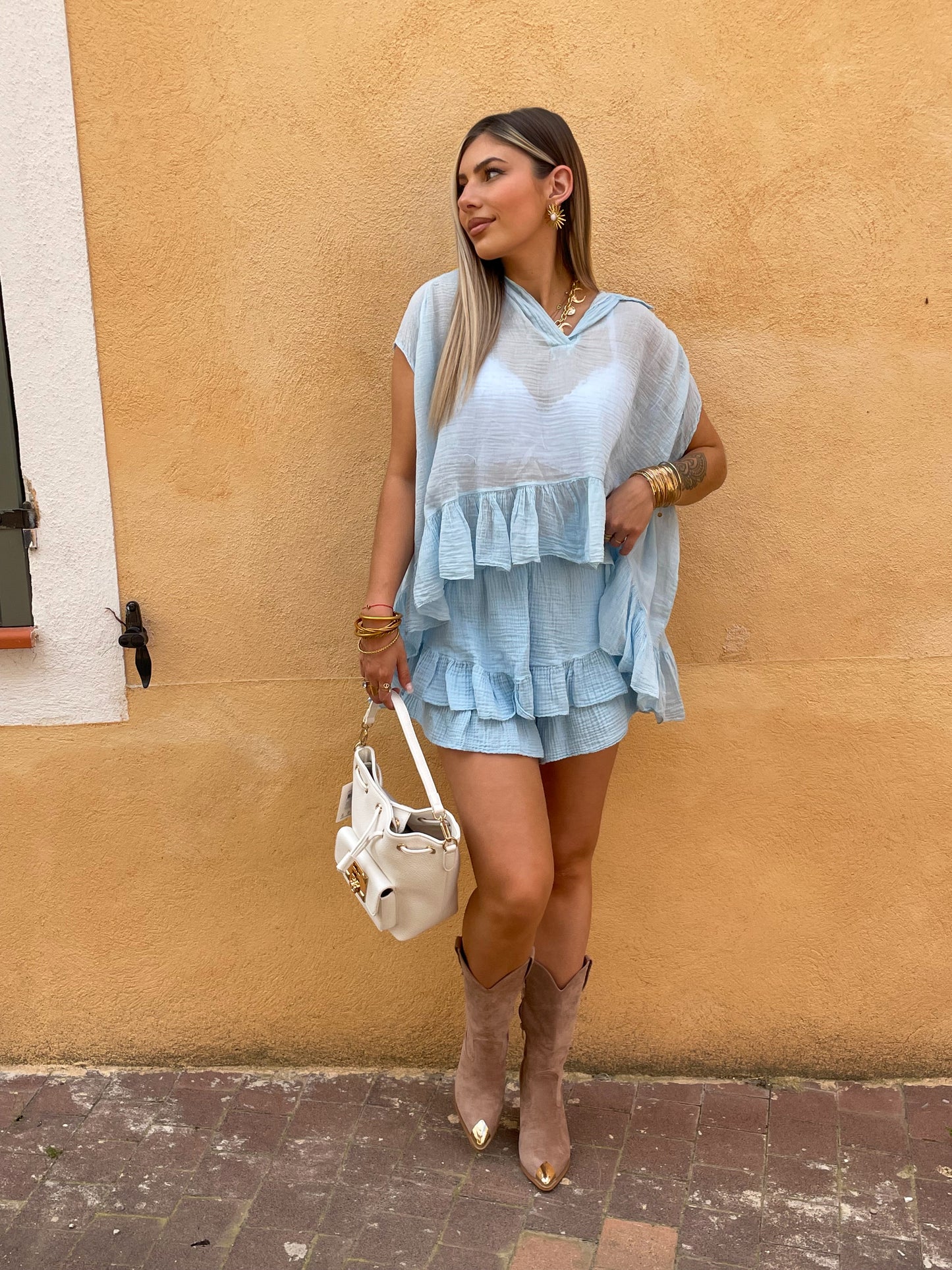 BLOUSE CASSY - BLEU