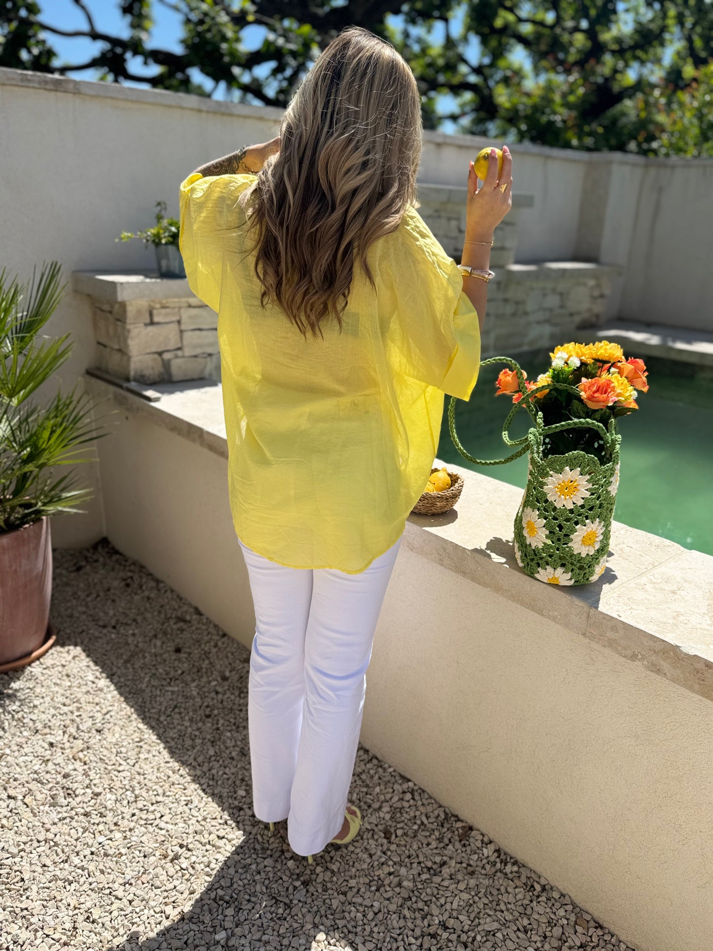 CHEMISE PALMIER - JAUNE