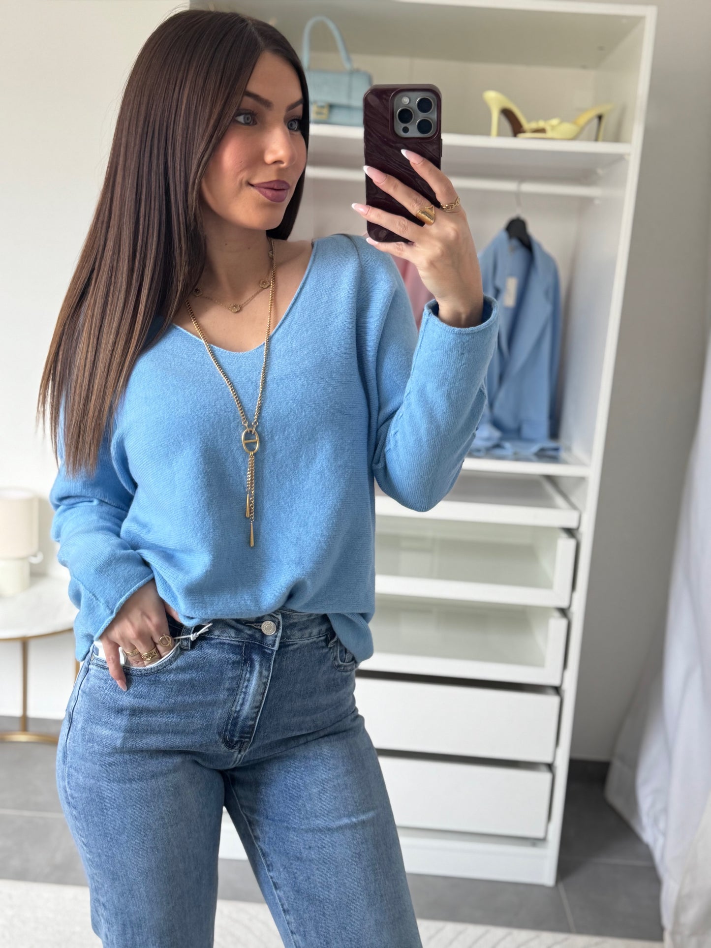 PULL MAILLE BLEU