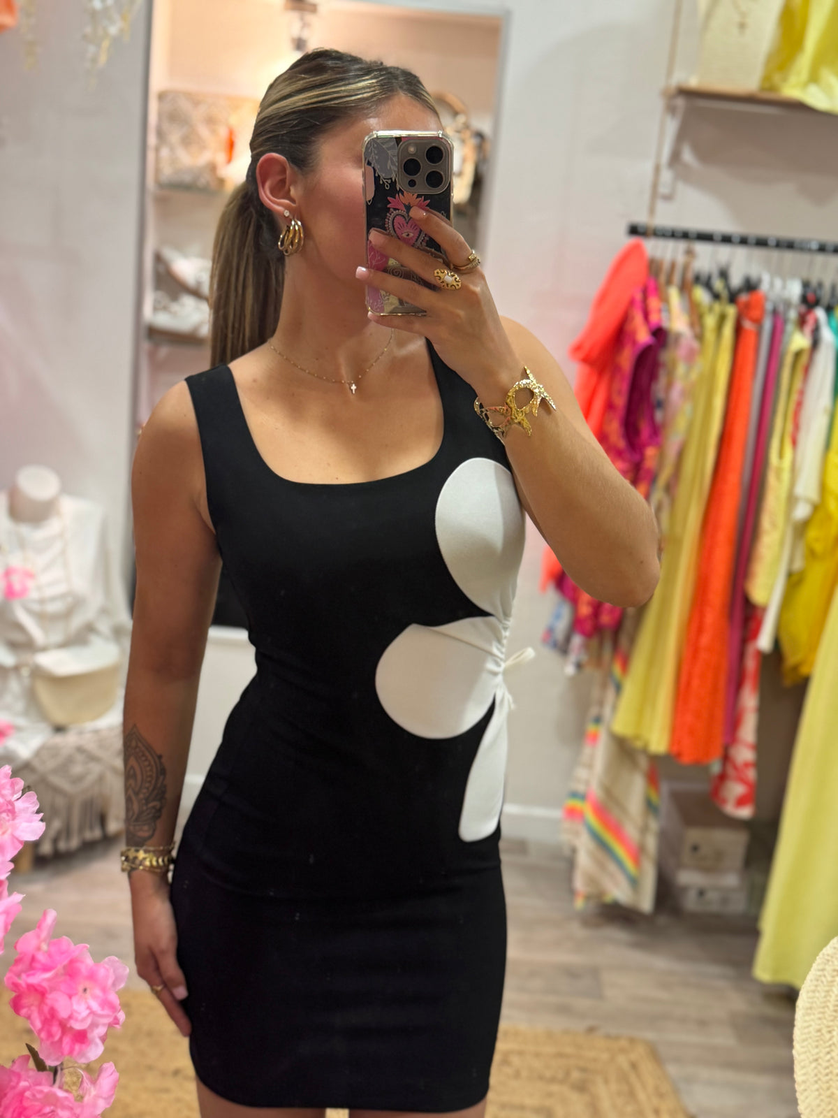 ROBE FLEURS BLANCHE