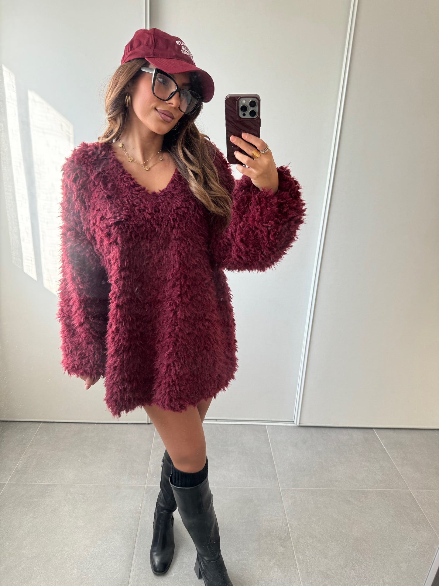 PULL ÉPAIS BORDEAUX