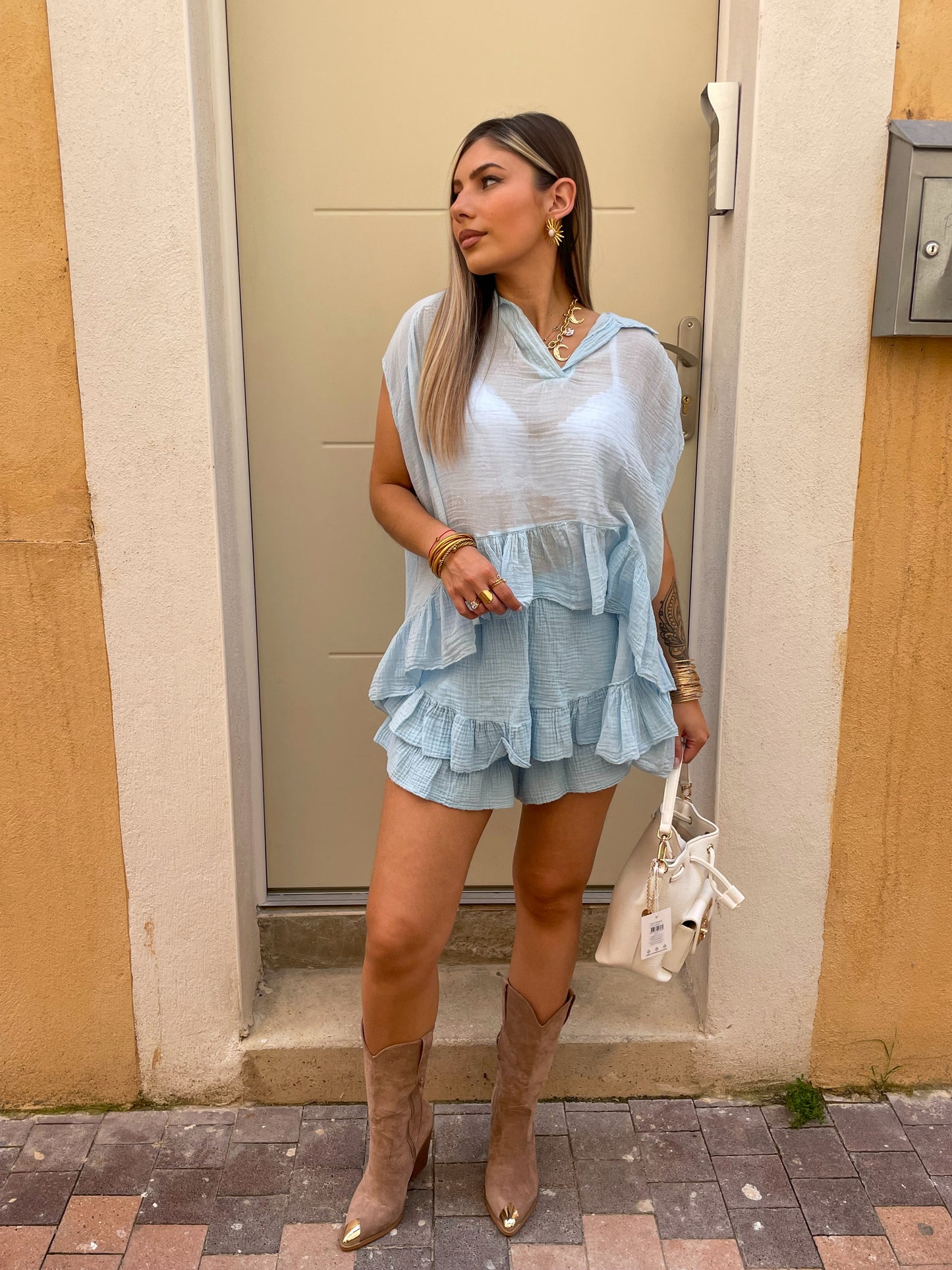 BLOUSE GIULIETTA - BLEU