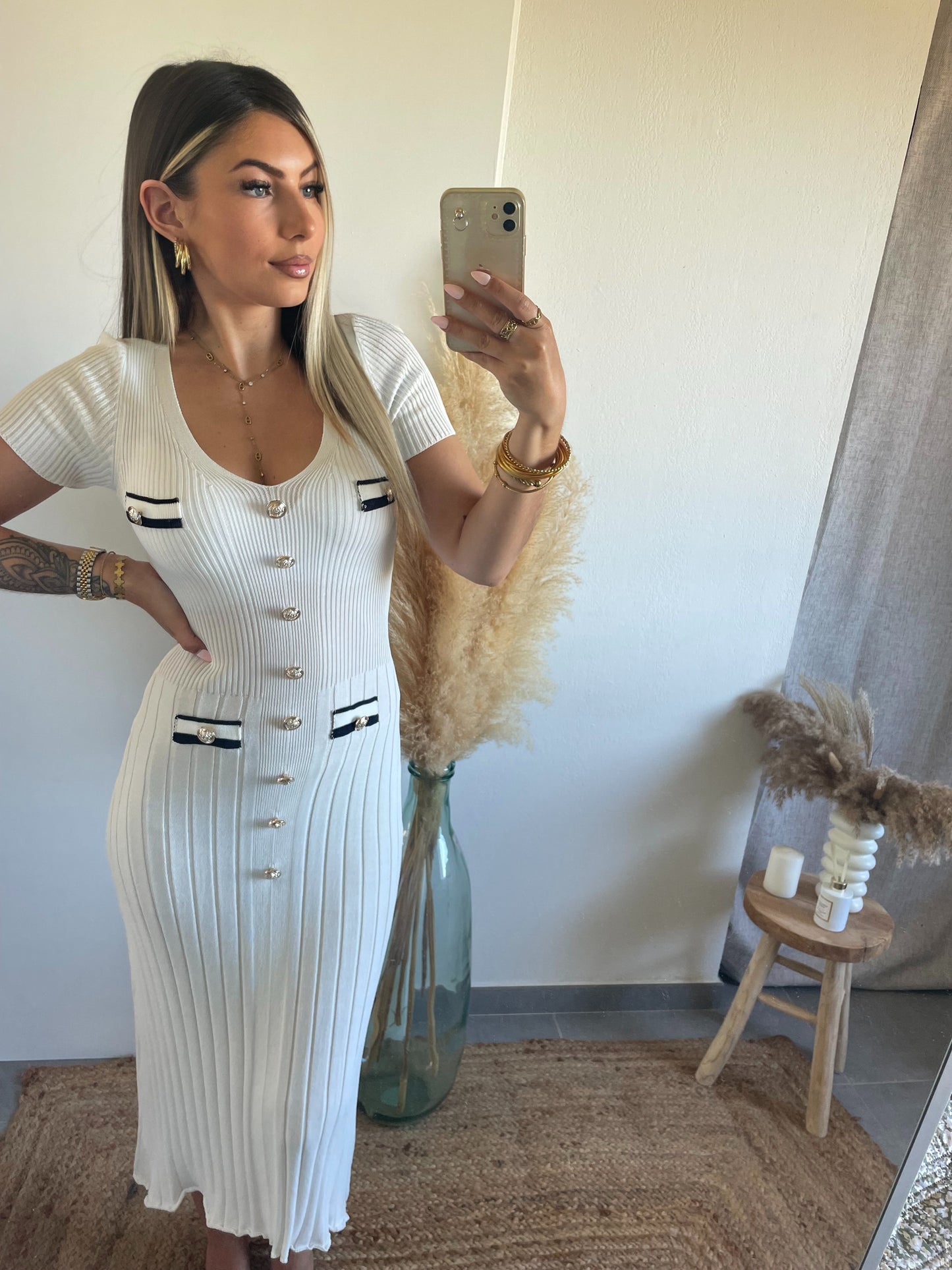 ROBE « SANDRO » BLANCHE