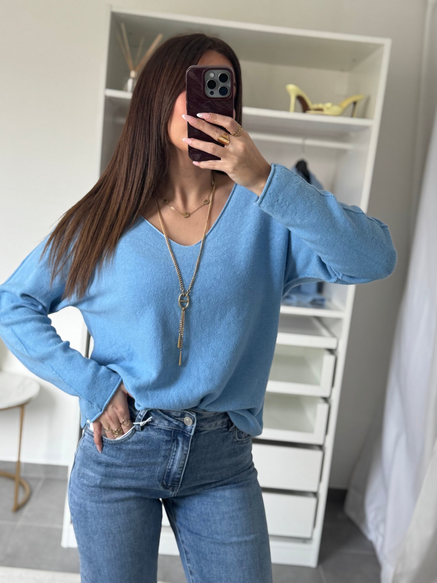 PULL MAILLE BLEU