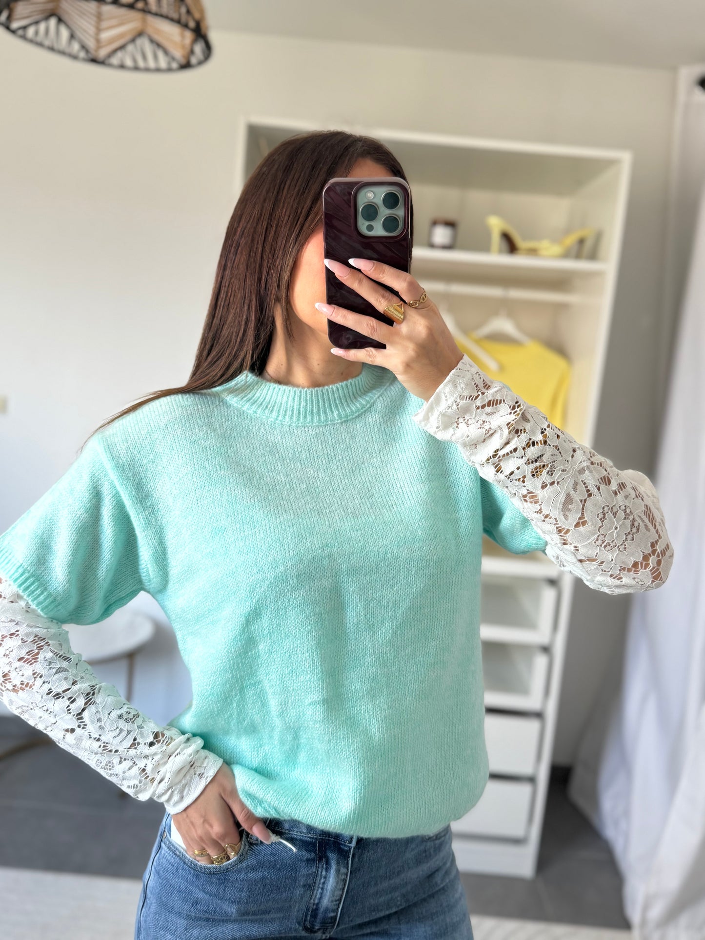 PULL JADE - TURQUOISE