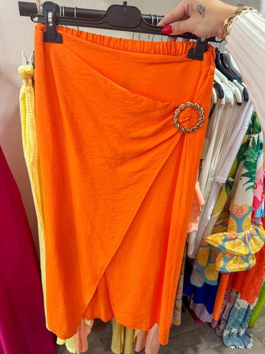 JUPE PORTEFEUILLE - ORANGE