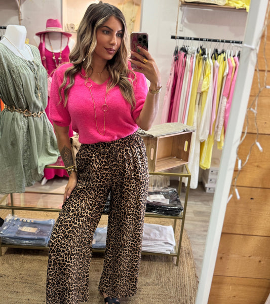 PANTALON FLUIDE LÉOPARD