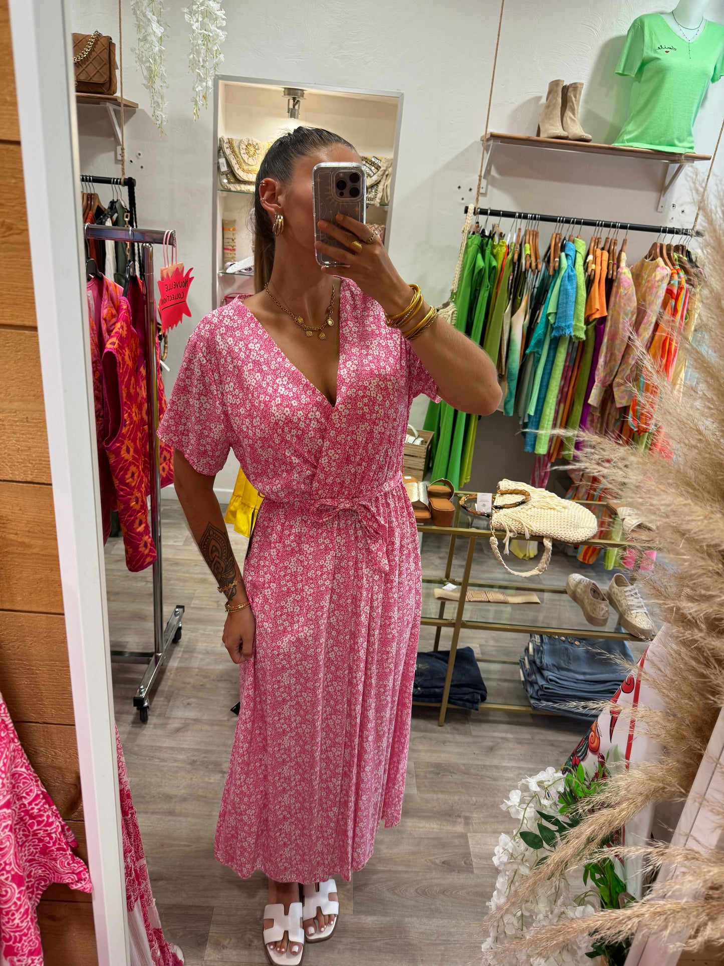 ROBE FLEURIE - ROSE