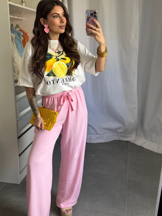 PANTALON FLUIDE MAÉ - ROSE