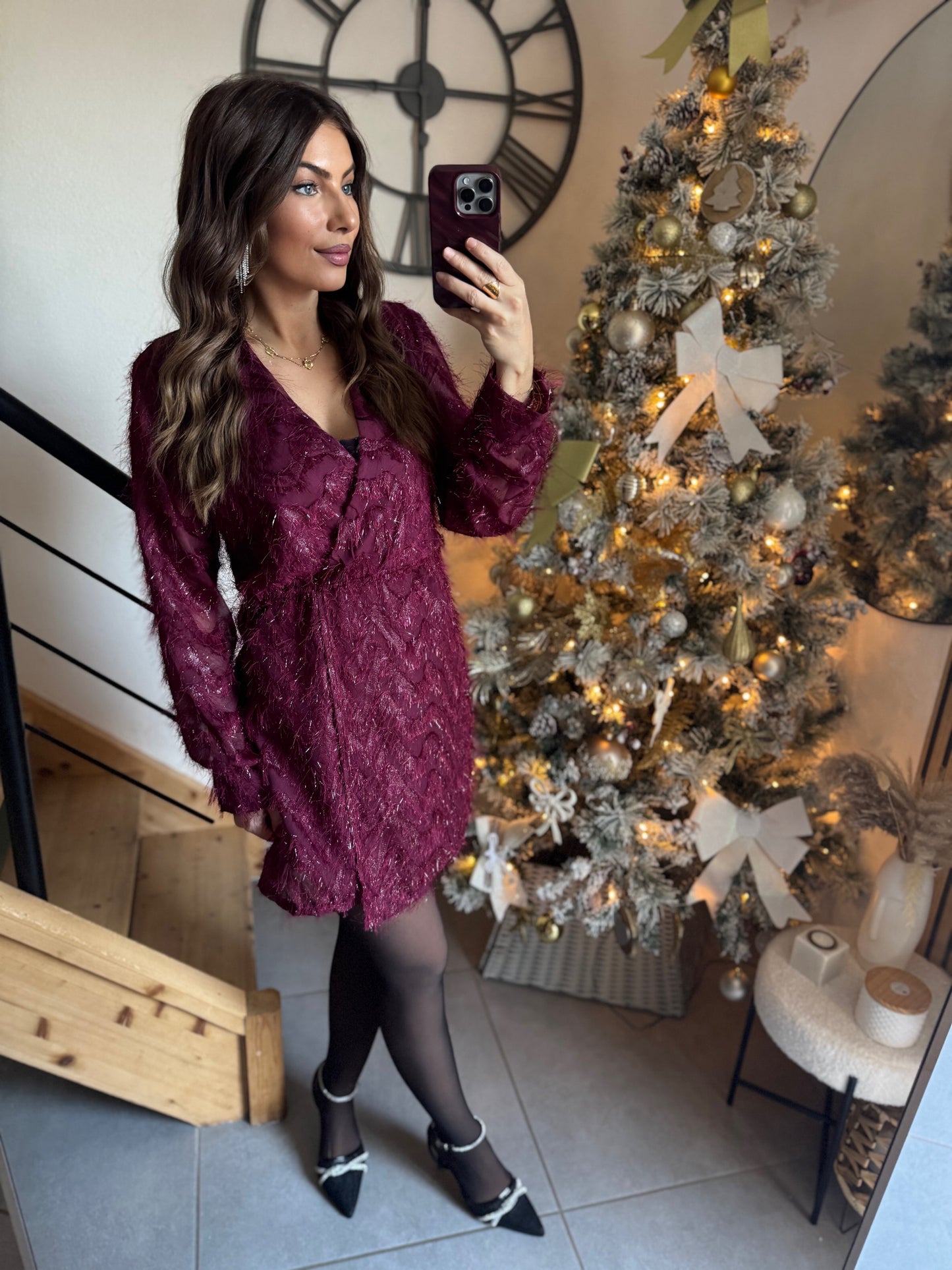 ROBE PORTEFEUILLE LUNA - PRUNE