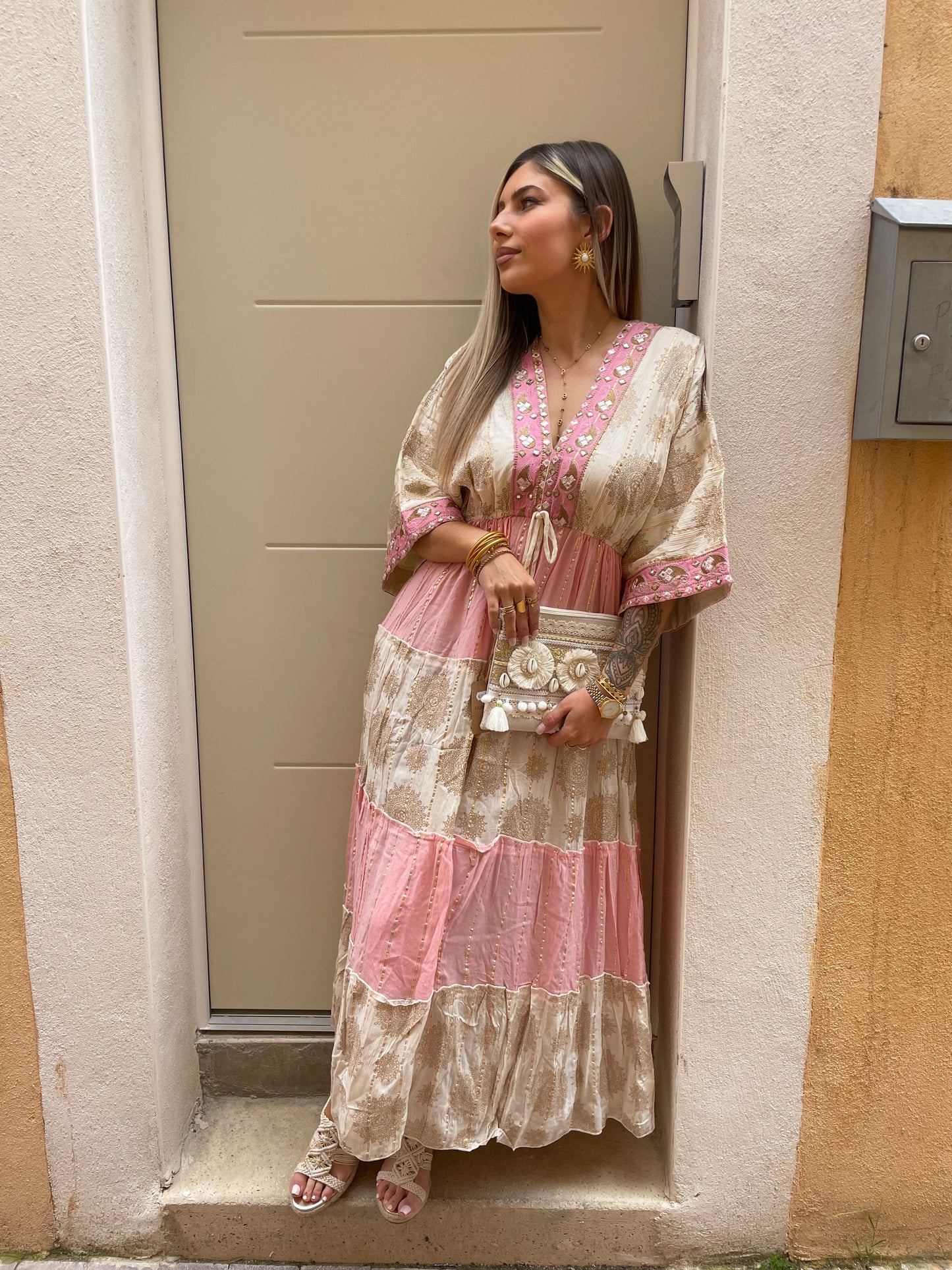 ROBE BOHEME LIA - ROSE