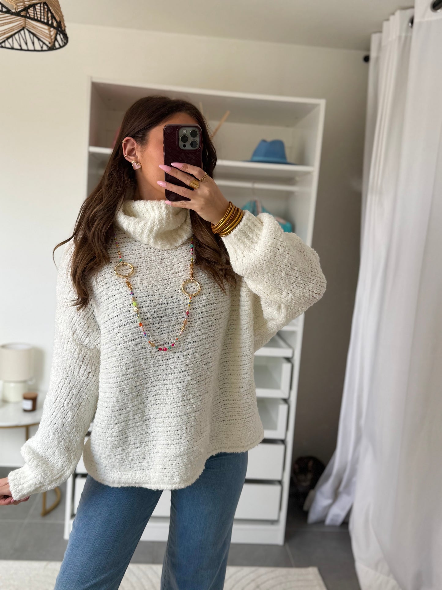 PULL MOHAIR - BLANC