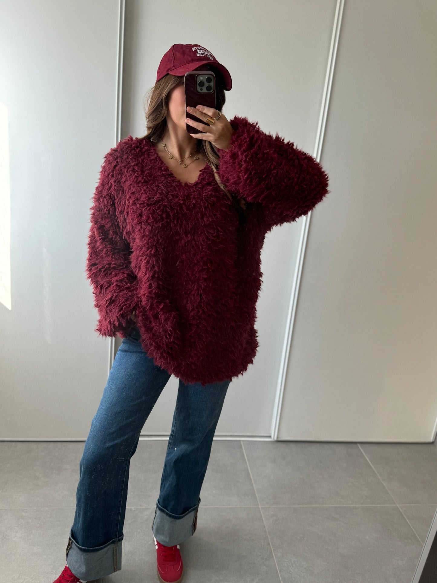 PULL ÉPAIS BORDEAUX