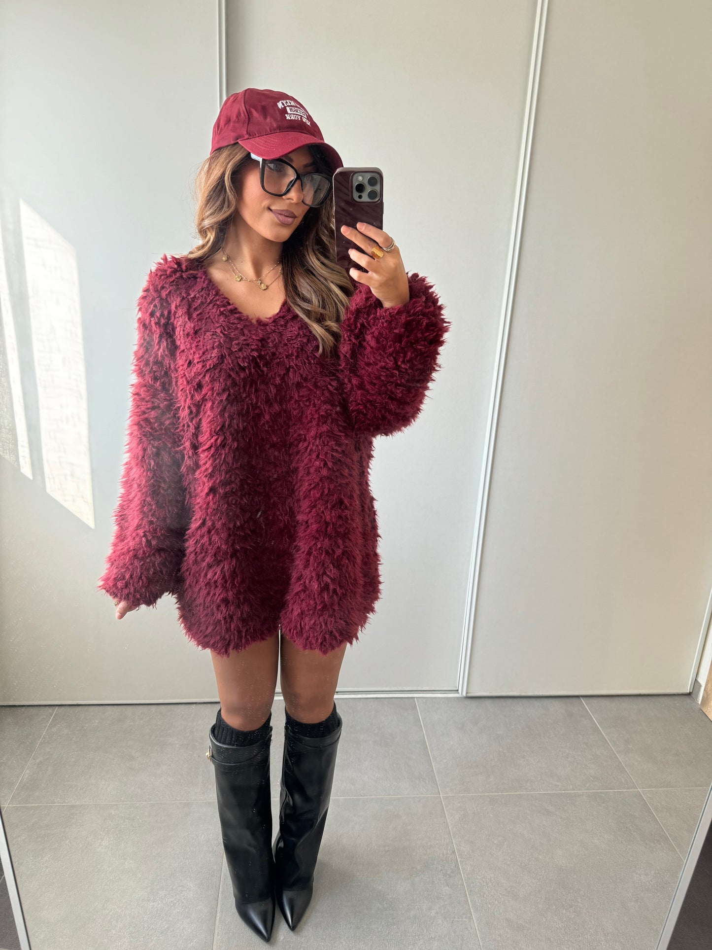 PULL ÉPAIS BORDEAUX