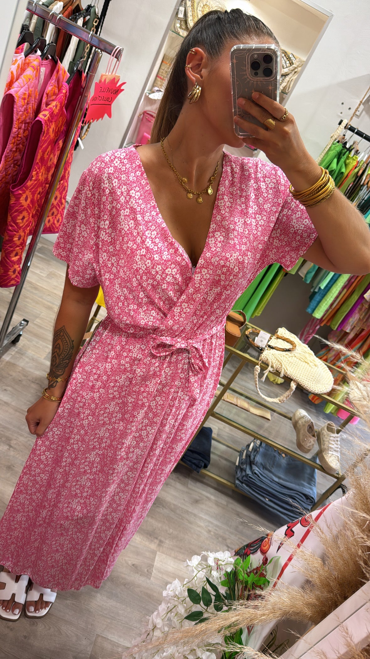 ROBE FLEURIE - ROSE