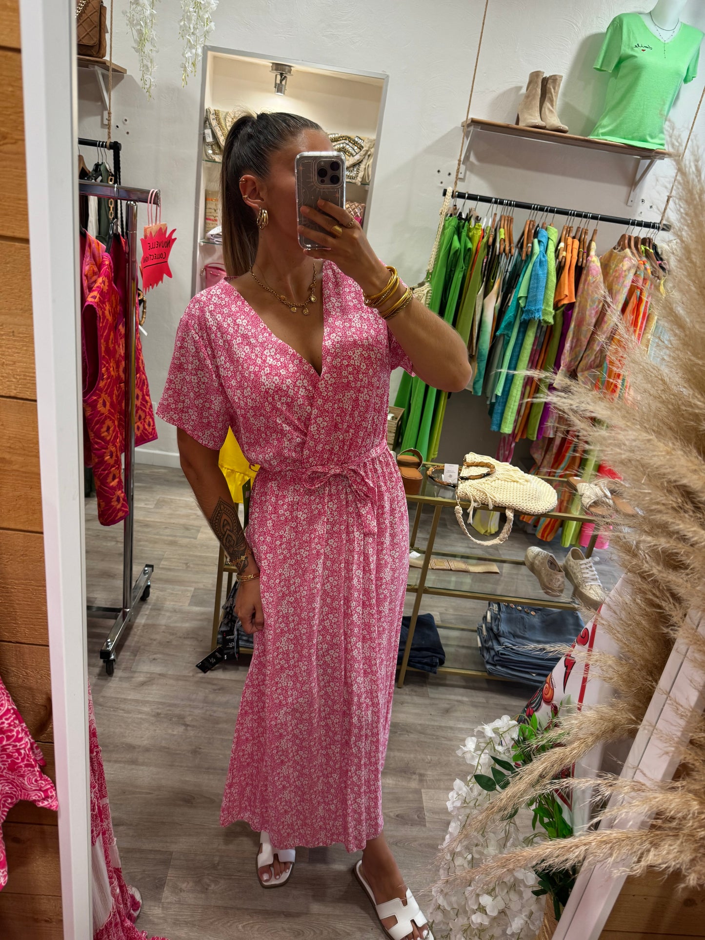 ROBE FLEURIE - ROSE