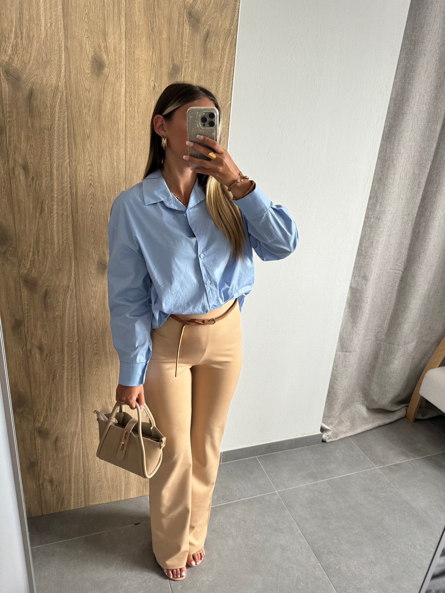 CHEMISE WORK BLEU