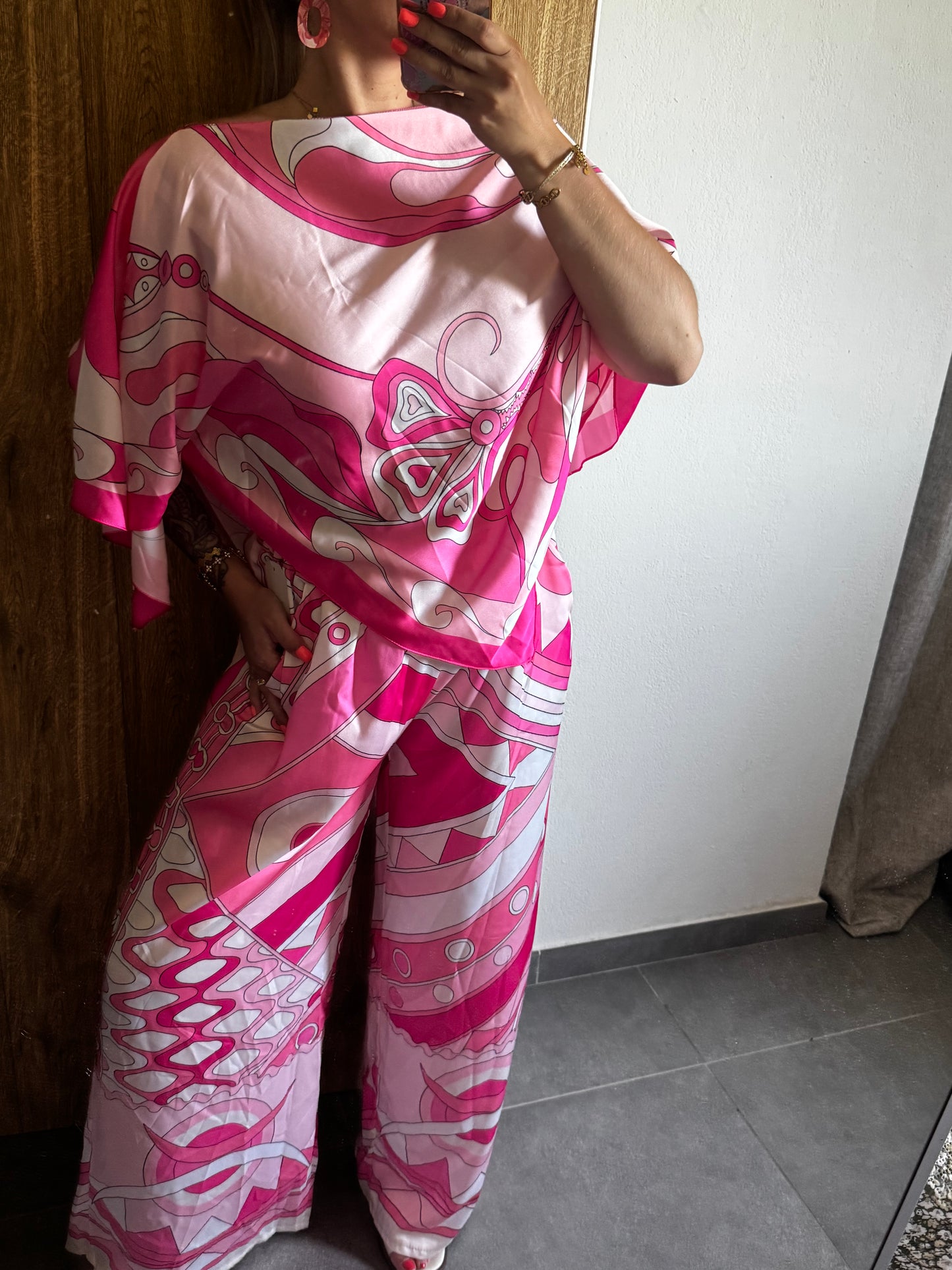 ENSEMBLE PONCHO - ROSE