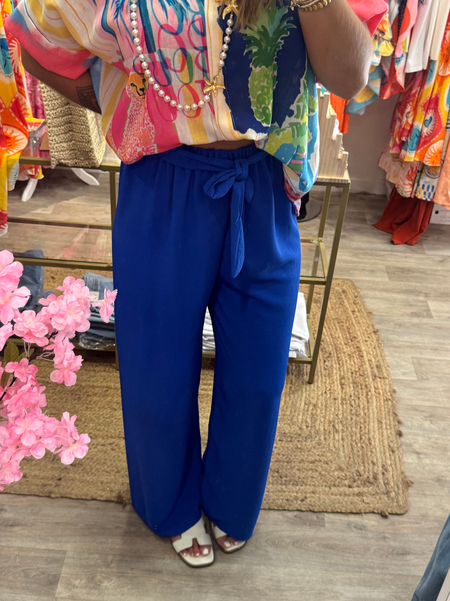 PANTALON FLUIDE MAÉ - BLEU ROI