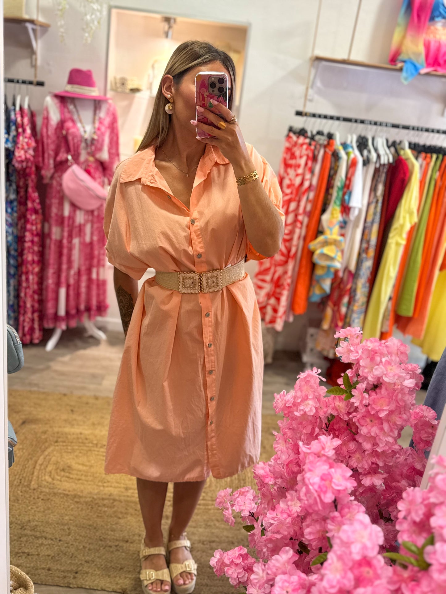 ROBE CHEMISE LARGE - ORANGE