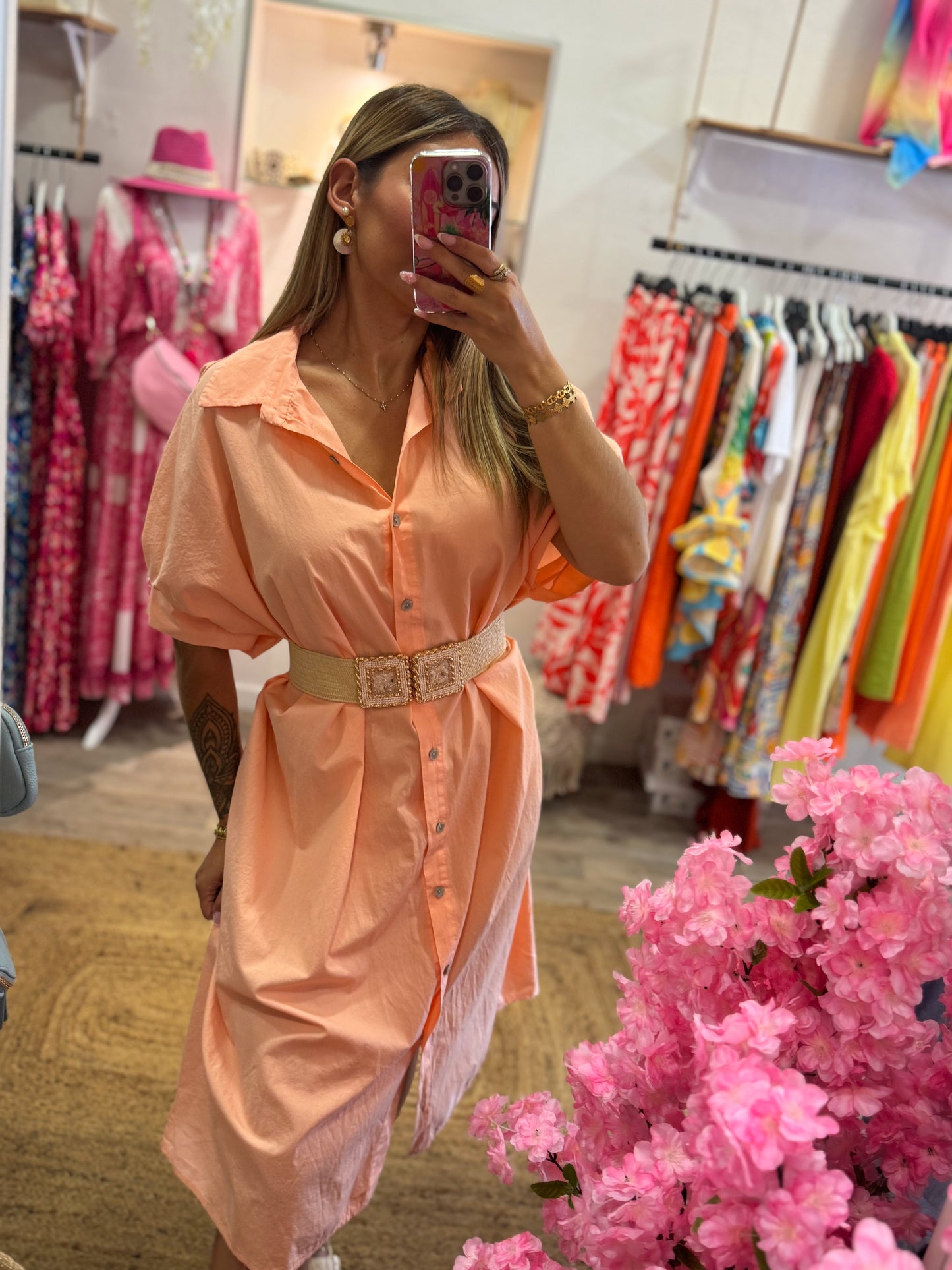 ROBE CHEMISE LARGE - ORANGE