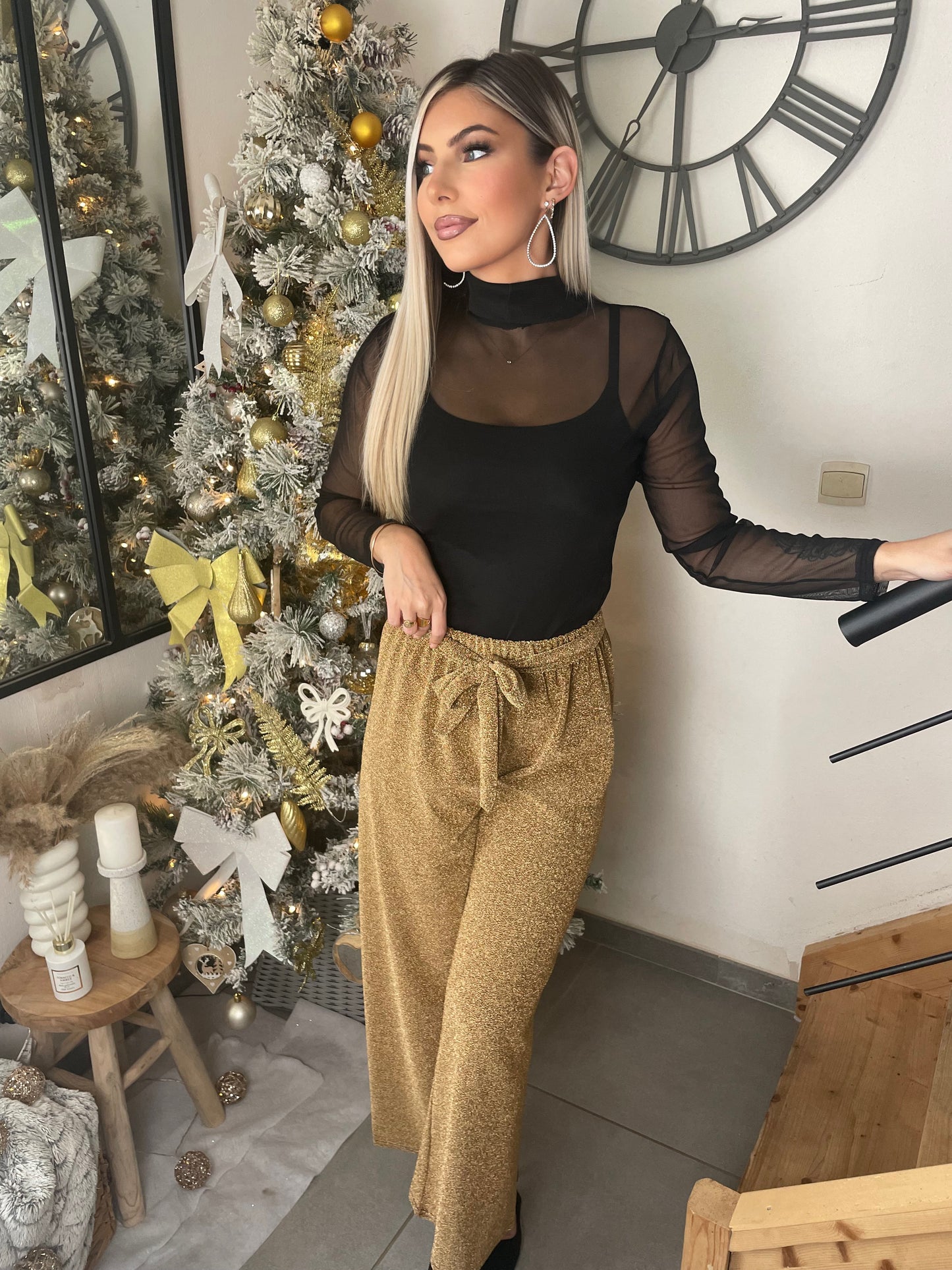 PANTALON DORÉ - ELLIA 🇫🇷