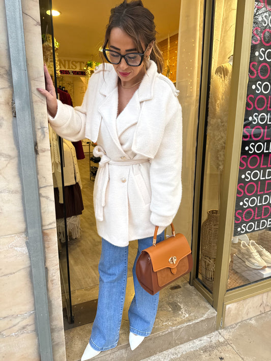 MANTEAU COMFY OFFICIER - BLANC