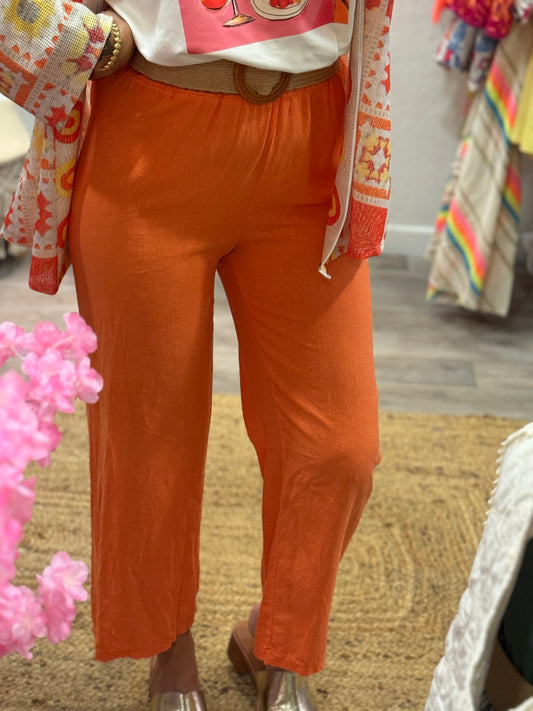 PANTALON LINO - ORANGE