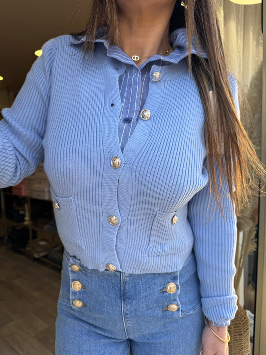 CARDIGAN ÉLINE - BLEU BB