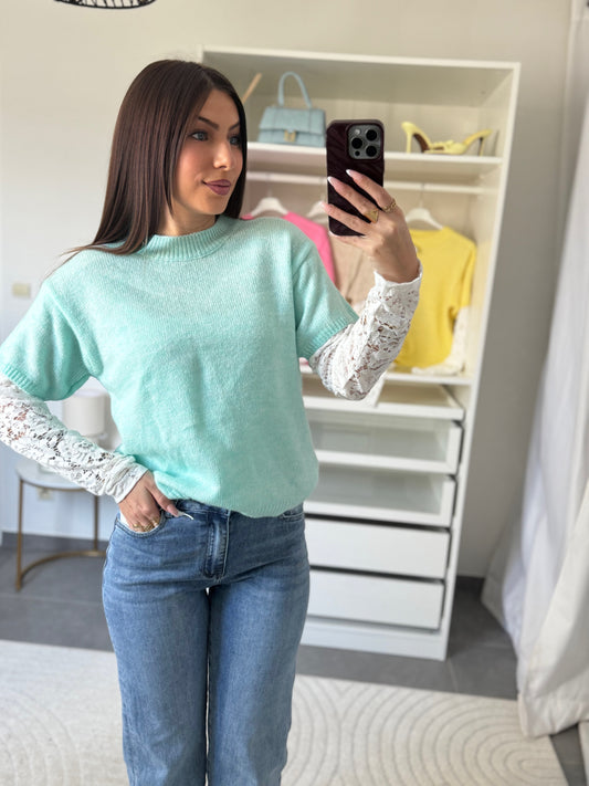PULL JADE - TURQUOISE
