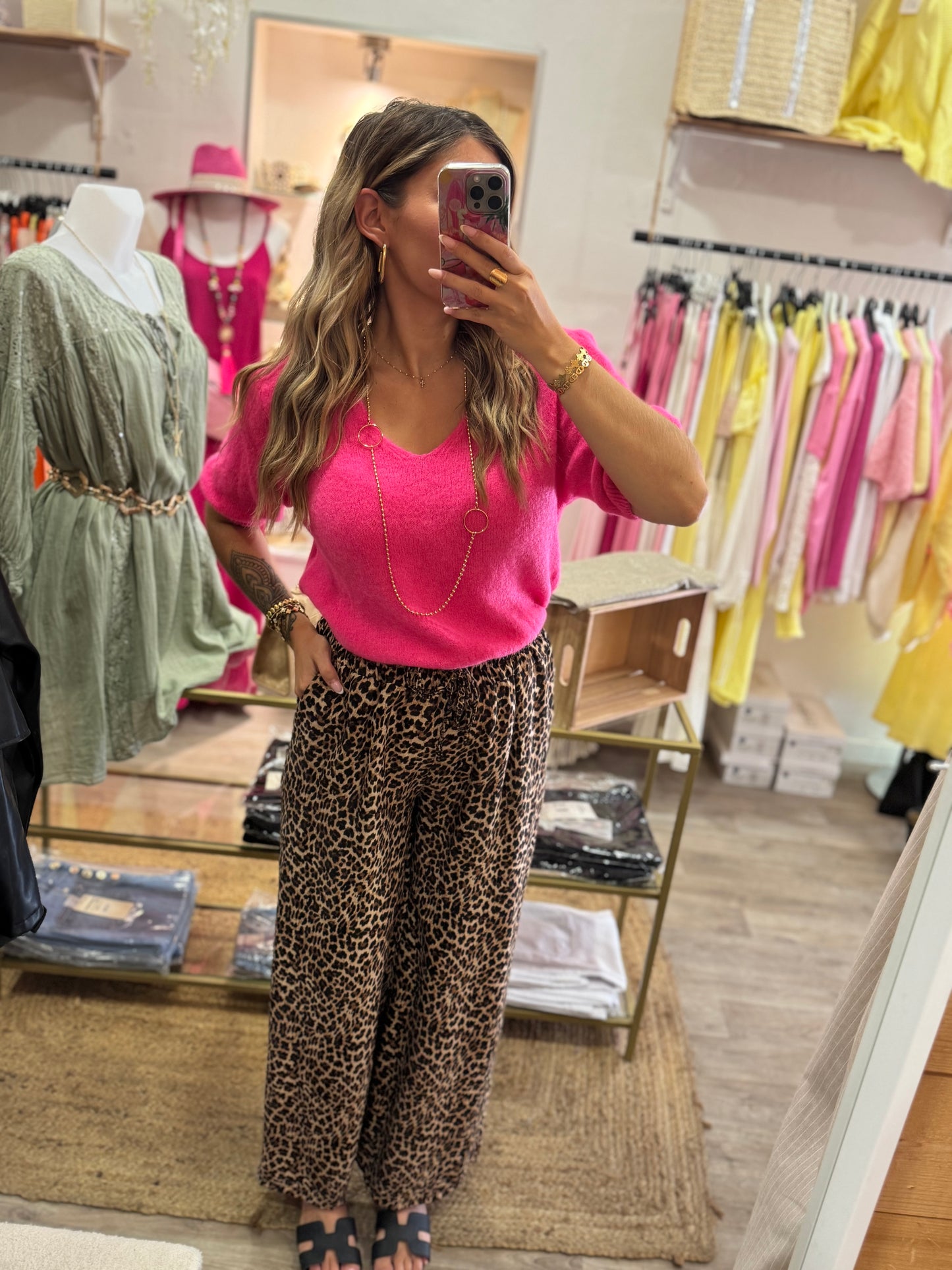 PANTALON FLUIDE LÉOPARD