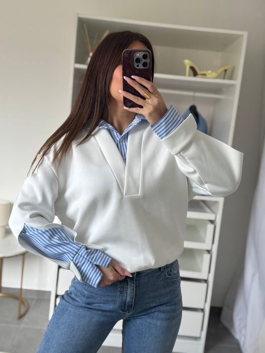 SWEAT CALIE - BLANC
