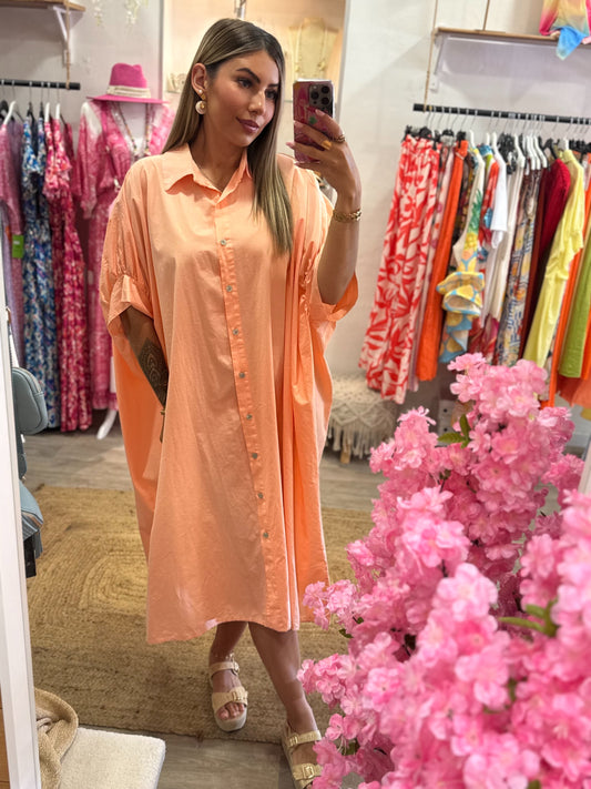ROBE CHEMISE LARGE - ORANGE
