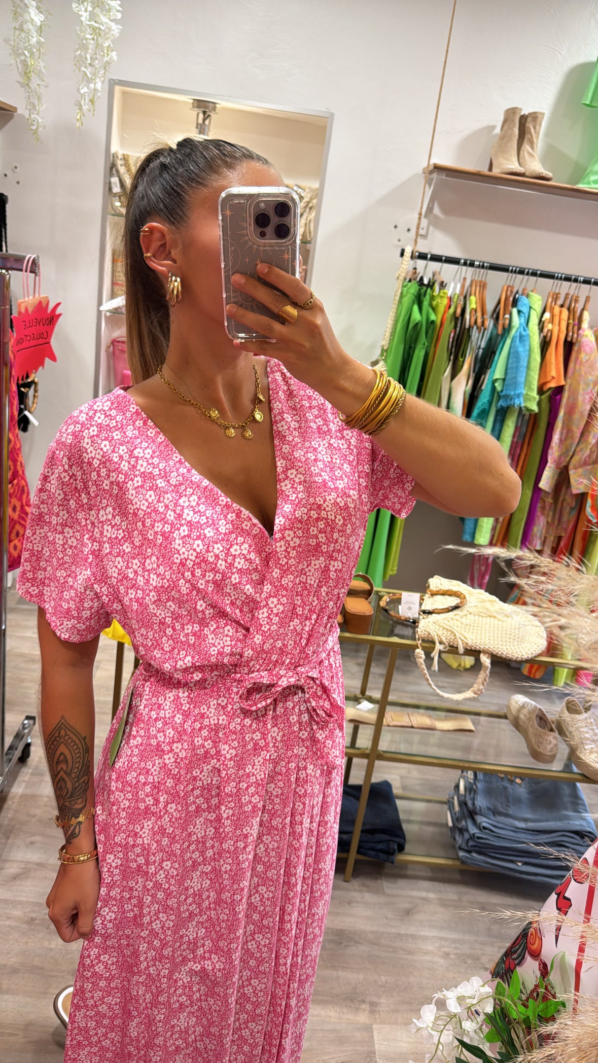 ROBE FLEURIE - ROSE