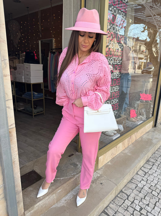 CHEMISE BRODÉ PINK