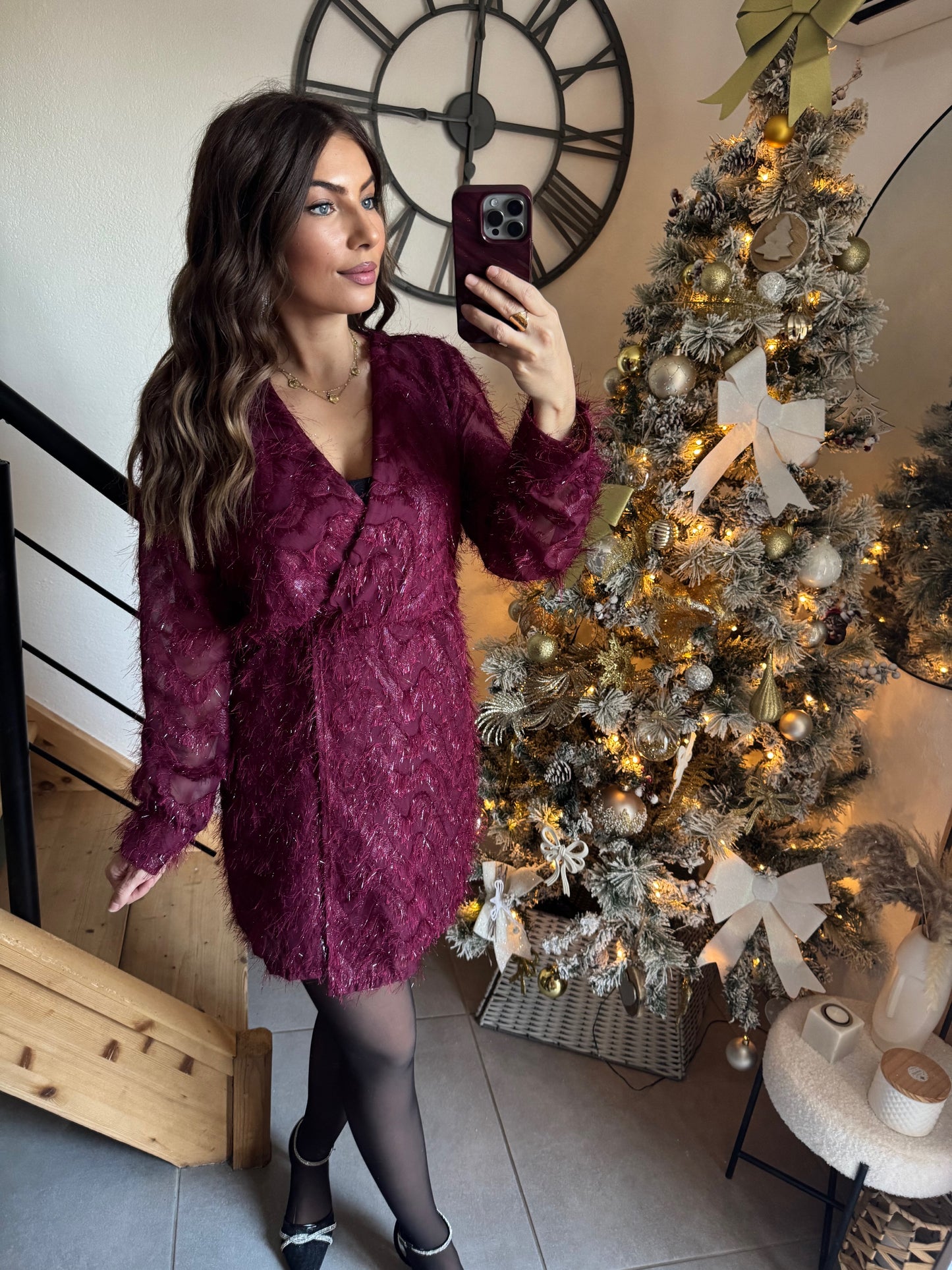 ROBE PORTEFEUILLE LUNA - PRUNE