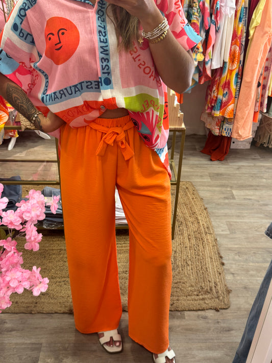 PANTALON FLUIDE MAÉ - ORANGE