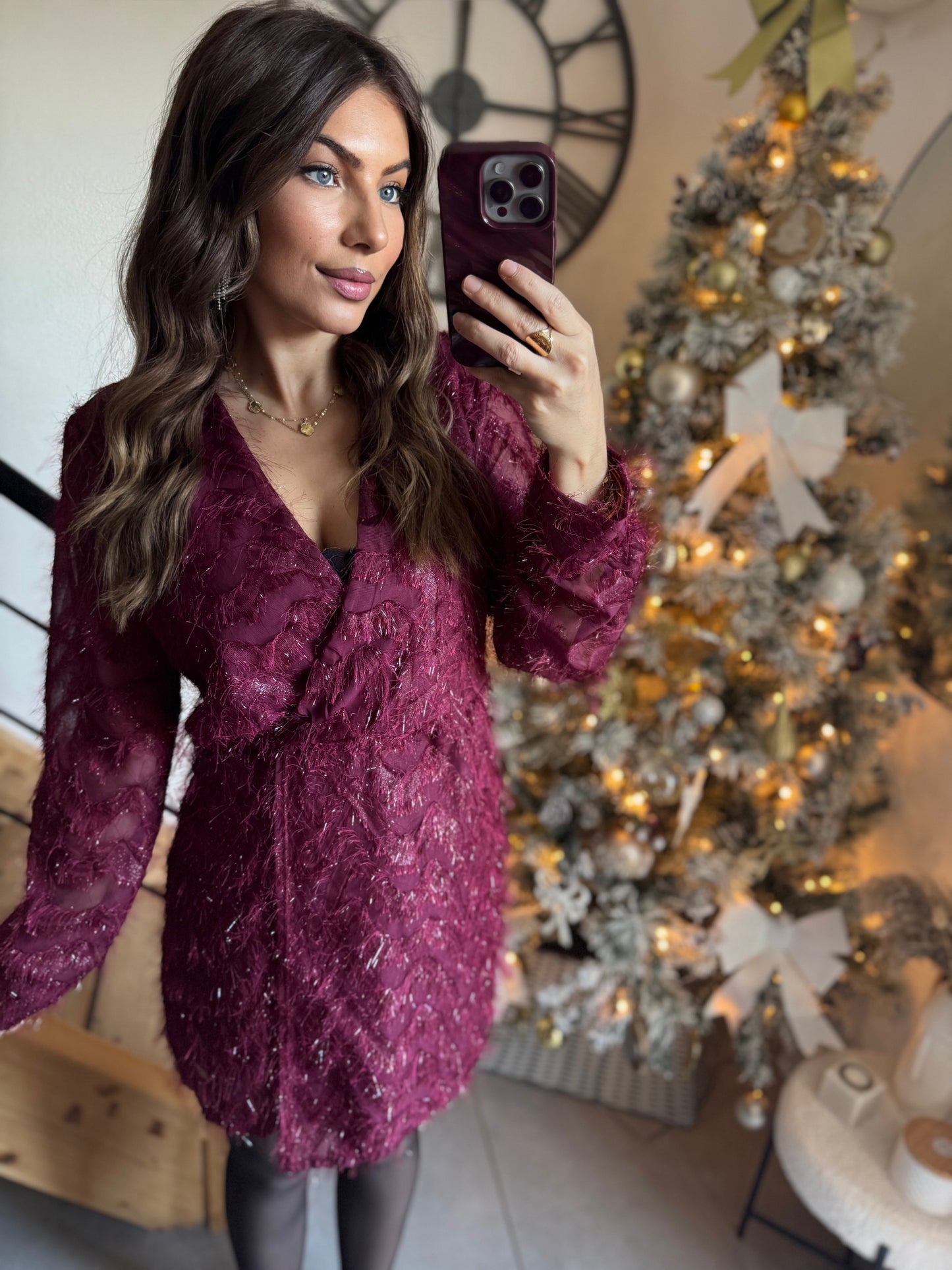 ROBE PORTEFEUILLE LUNA - PRUNE