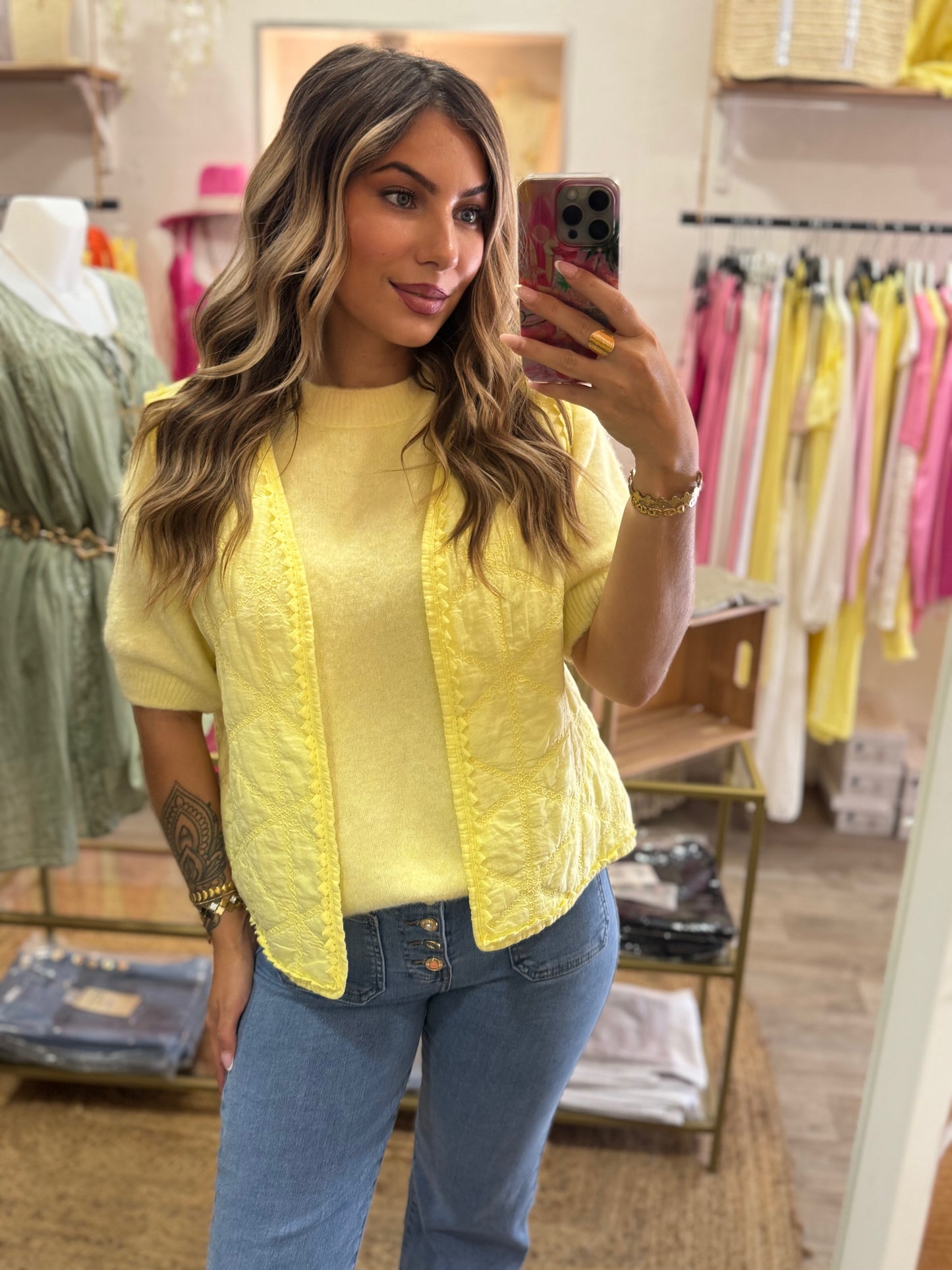 GILET SANS MANCHES GDC - LOVANA - JAUNE