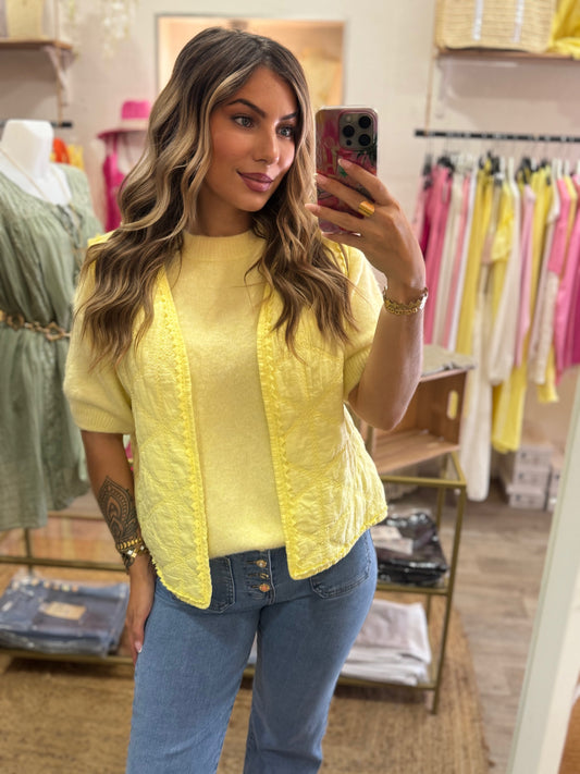 GILET SANS MANCHES GDC - LOVANA - JAUNE