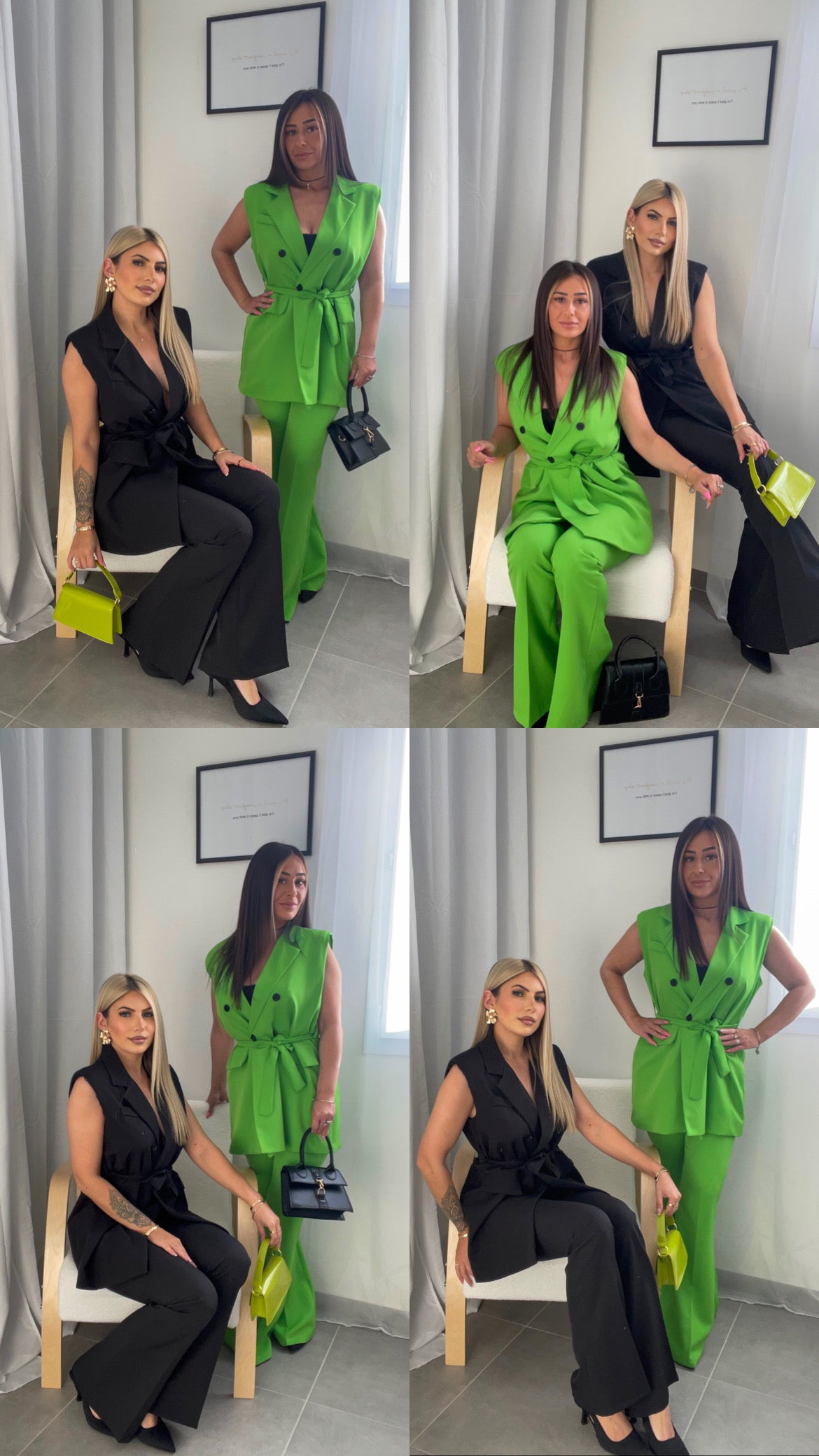TAILLEUR SANS MANCHES VERT