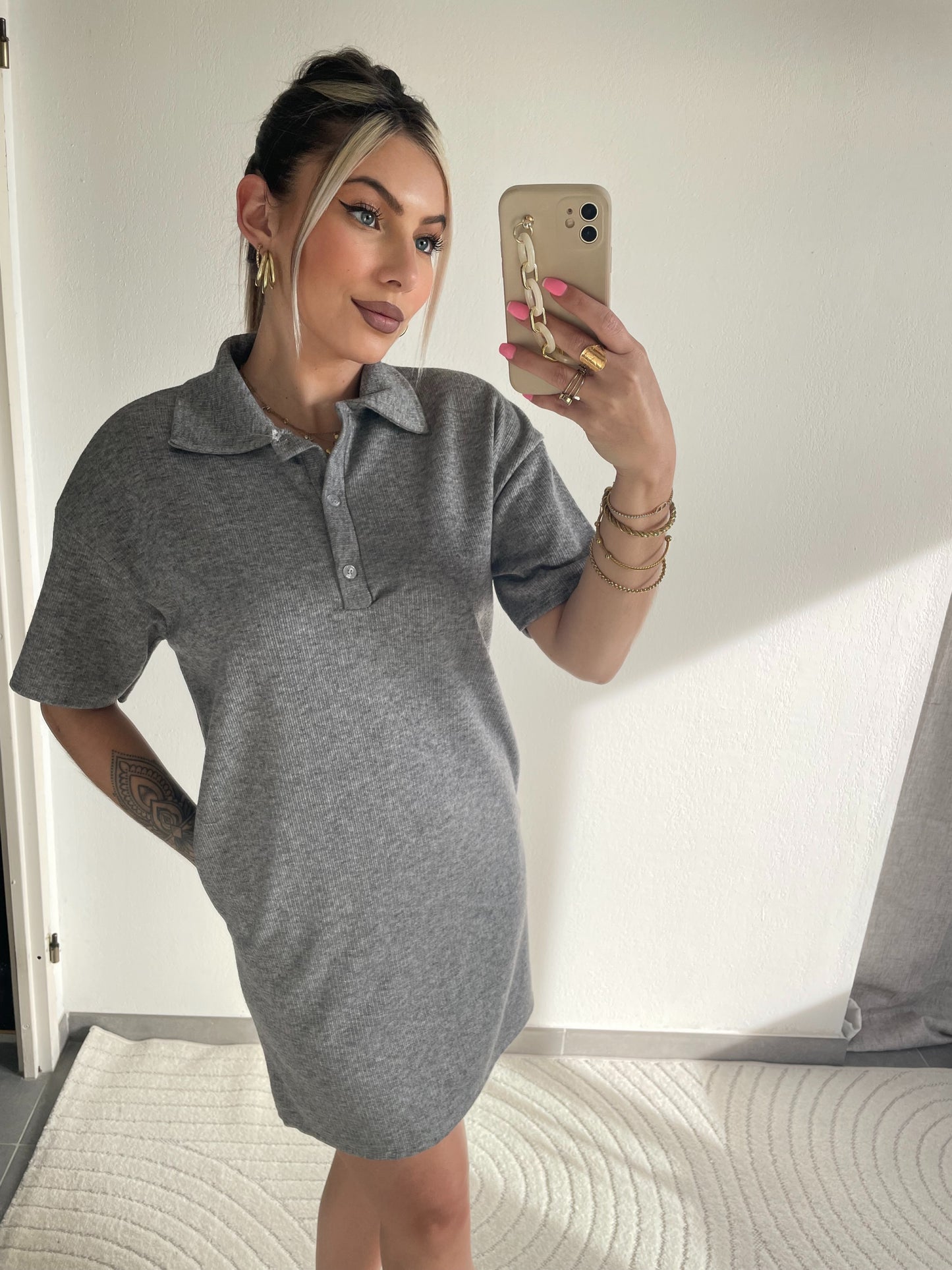 ROBE POLO - GRISE