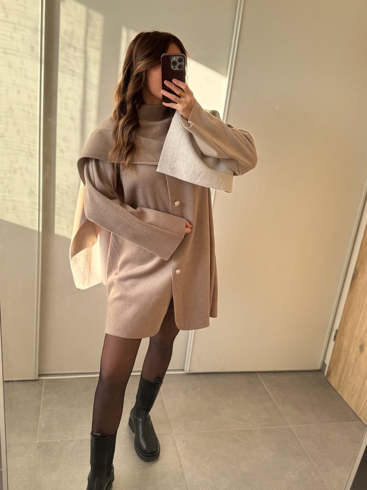 CAPE ÉCHARPE - BEIGE